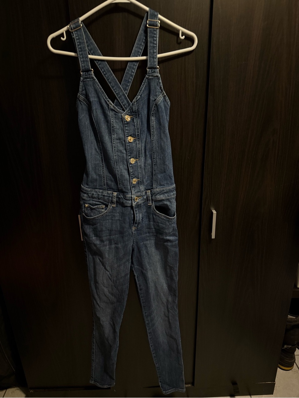 Guess denim overalls - wmns small